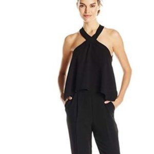 Trina Turk Micaela Classic Crepe Jumpsuit Halter Neckline Size 2